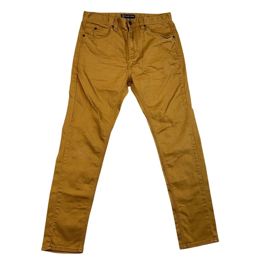 Empyre Verge Mens Slim Fit Pants Tobacco Brown‎ Mustard Yellow Size 30 Skater